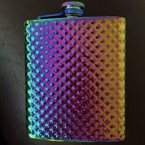 Multi-Colored Chrome Finish Flask with Screw Cap
NEW-Brand BLKSmith